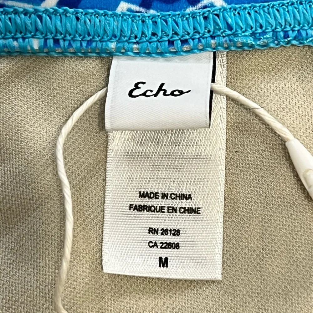 Echo Low Rise Bikini Bottoms Moderate Coverage, Blues, Sz Medium‎